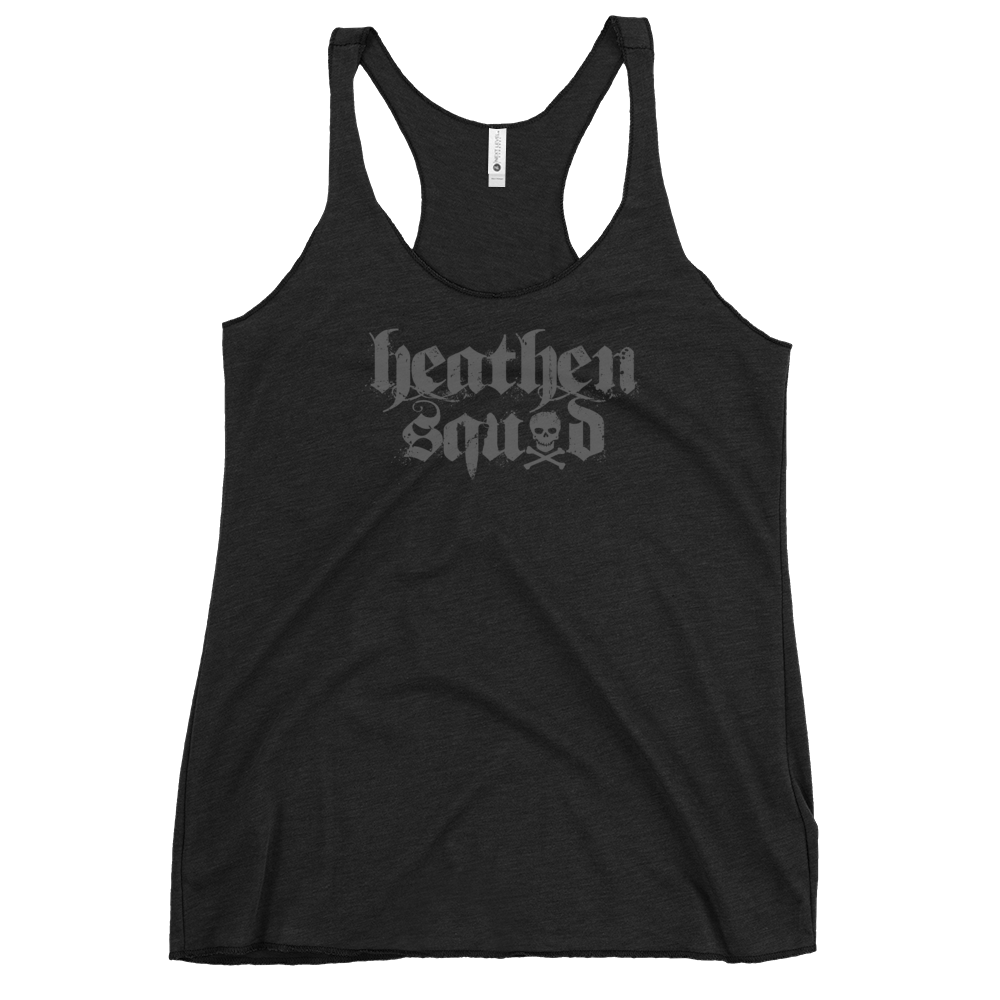 Hs Grey Racerback Tank Heathen Squad 5509