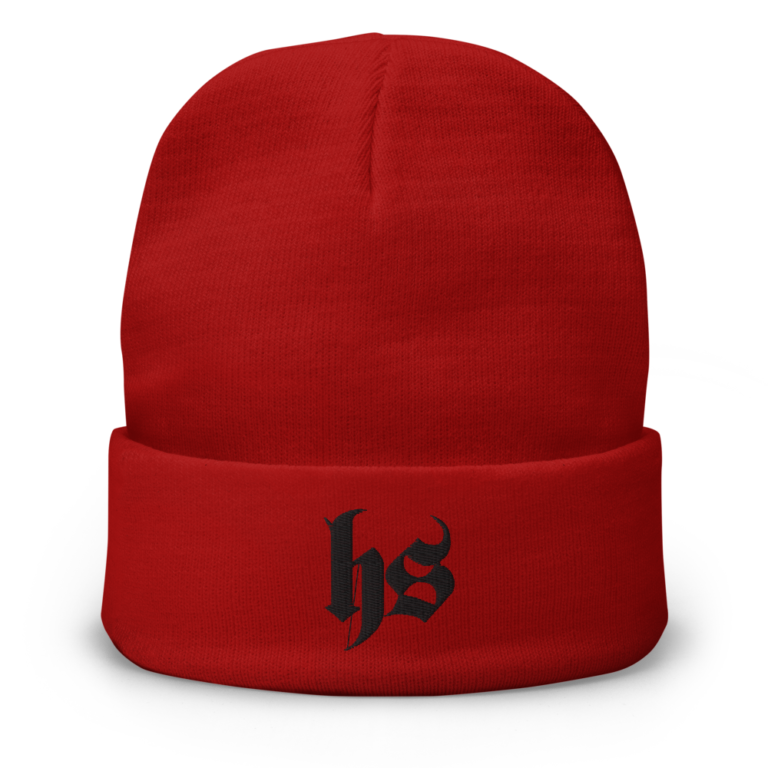 Hs Red Beanie Heathen Squad 0651