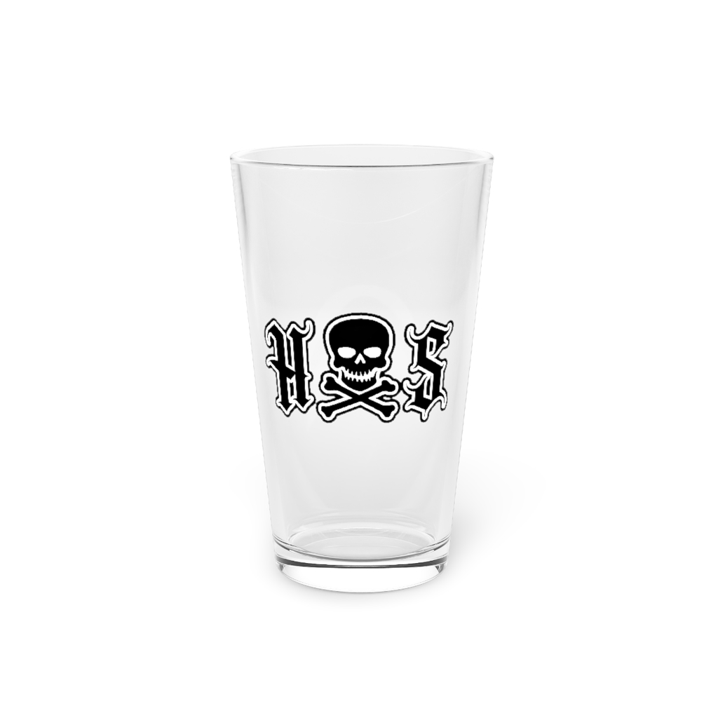 1223558576 CafePress Native American Skull Pint Glass Drinking Glass 16 oz. 