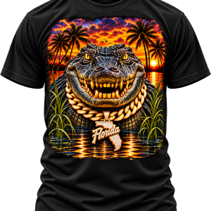 Florida Gator Gold Teeth Graphic T-Shirt