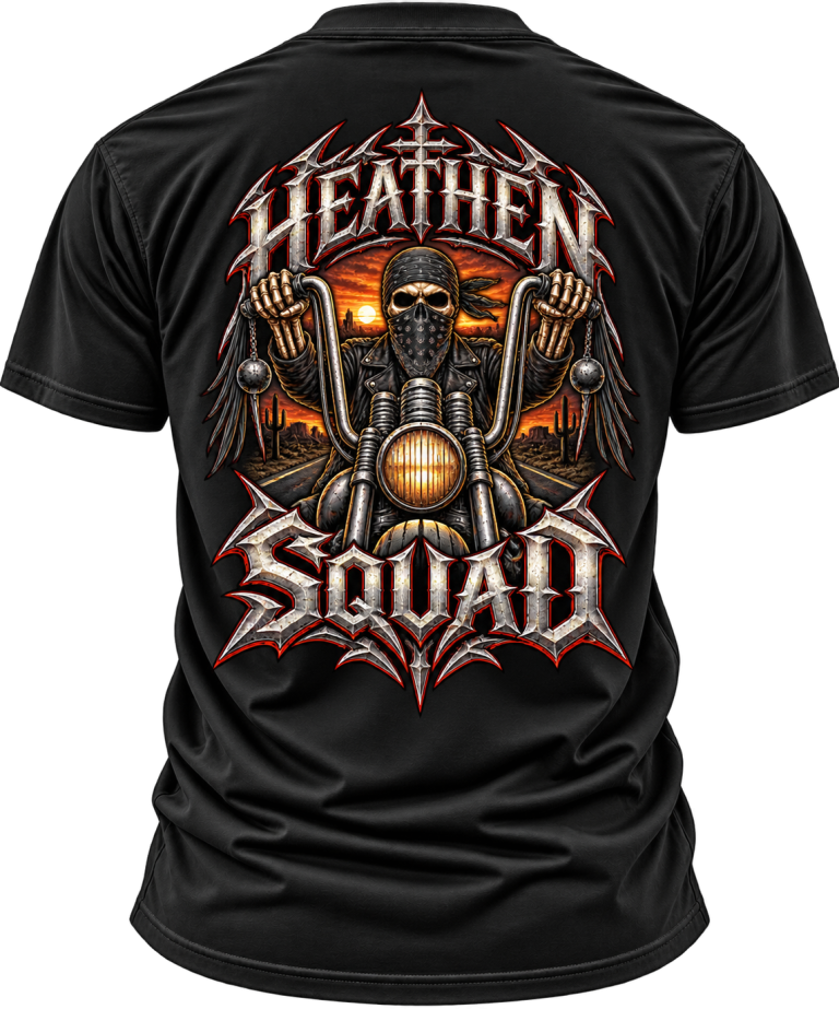 Ghost Biker Motorcycle Graphic T-Shirt