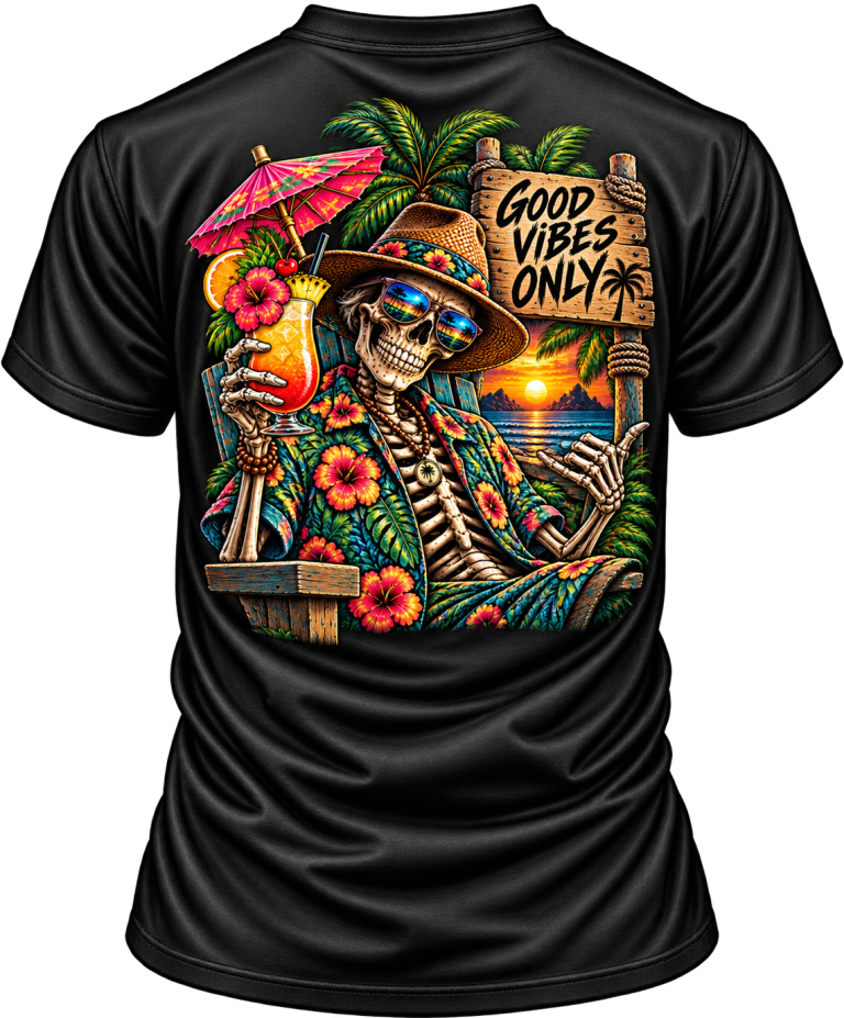 Good Vibes Only - Party Skeleton Tee