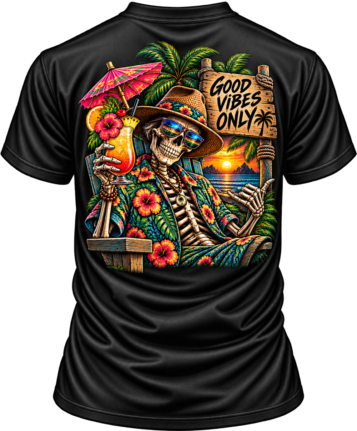 Good Vibes Only - Party Skeleton Tee