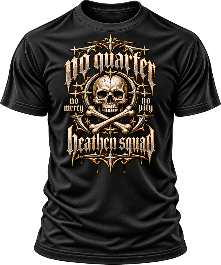 No Quarter Skull Graphic T-Shirt