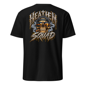 Smoking Skull Front & Back Graphic T-Shirt - Image 2