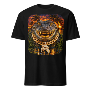 Florida Gator Gold Teeth Graphic T-Shirt - Image 2